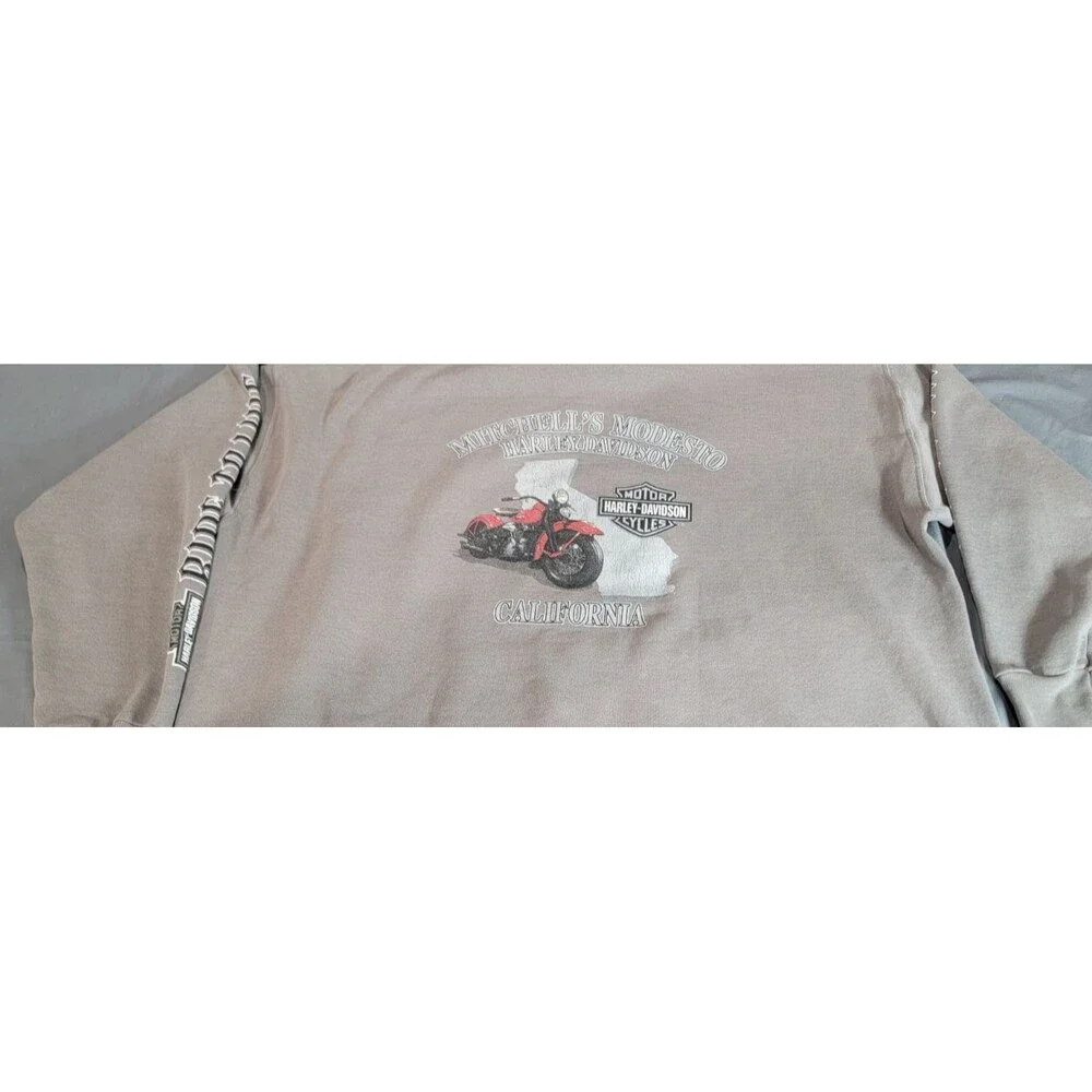 Harley-Davidson Hoodie Men Gray Live To Ride Ride To Live Mitchell’s Modesto CA